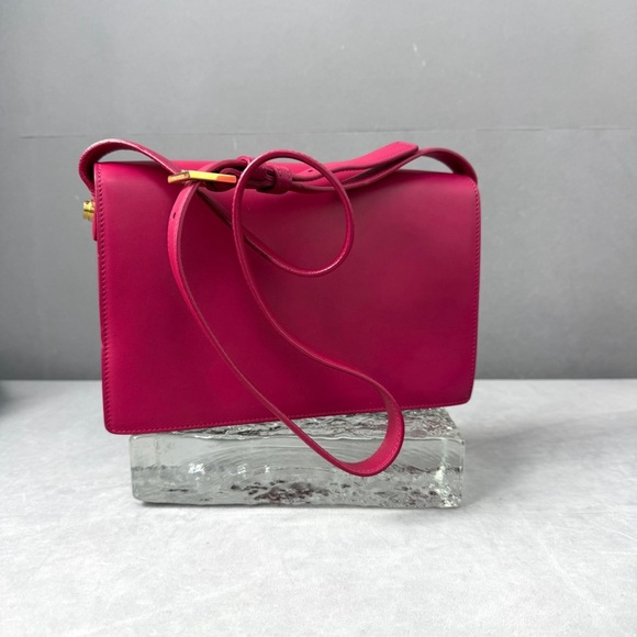 🚩steal Authentic Yves Saint Laurent Fuchsia Crossbody Bag - Picture 3 of 7